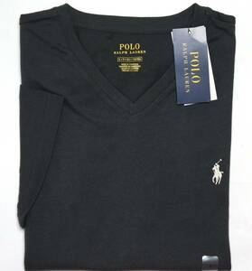 【新品】ラルフローレン ■ コットンVネックTシャツ ■ メンズ L / US M ■ チャコールグレー POLO RALPH LAUREN 正規品