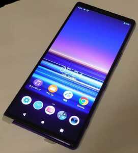 【送料無料】【中古品】　XPERIA　1　SO-03L　パープル　Android 11　SIMフリー　初代　4K　有機EL　フルセグ　ペリワン　メーカー点検済み