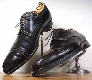 【極美品】ITALY製 Silvano Lattanzi/シルバノラッタンジ ストレートチップ UK7 26cm相応 ブラウン/santoni ブランキーニ