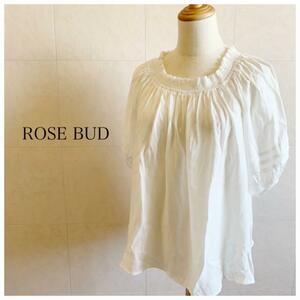 ROSE BUD 白カットソー 夏 ローズバッド 60