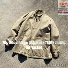 70s-80s vintage usa製 デカTALON big jacket