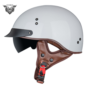 人気 ハーフヘルメット 内蔵ゴーグル　半帽ヘルメット バイクヘルメット 半キャップ ヘルメットVF02 男女兼用 サイズ：XXL