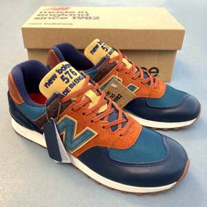 NB原宿店&公式オンラインストア限定 UK製 NEW BALANCE M576YP【MiUK YARD PACK】US8.5D 26.5cm レザー スエード ネイビー×ブラウン 紺/茶