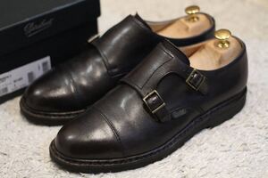 【良品】PARABOOT William ネイビー 8(リスレザー パラブーツ ダブルモンクストラップ Michael シャンボード REIMS CHAMBORD ウィリアム)