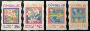 ノーフォーク クリスマス (4種) MNH