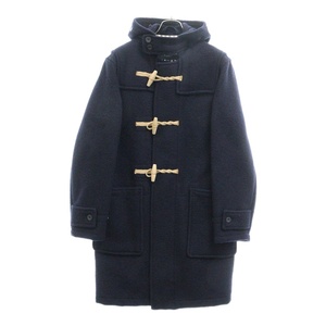 Aquascutum アクアスキュータム ウールダッフルコート 裏地チェック ネイビー A2260310-39