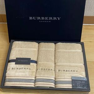 BURBERRY バーバリー フェイスタオル２枚 　ウォッシュタオル１枚　ベージュ　⑦　no.178