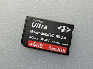 SanDisk Ultra Memory Stick PRO-HG Duo 4GB ケース付き サンディスク メモリースティック PSP デジカメ メモリーカード 動作確認済み