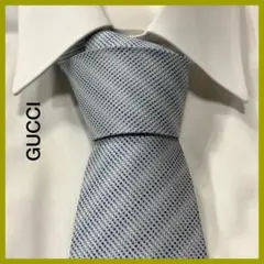 希少 GUCCI グッチ ドット ジャガード シルク ネクタイ イタリア製