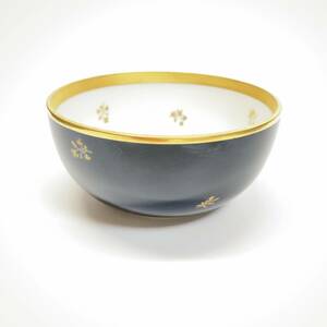 【幻の陶磁器】SEVRES セーブル 王者の青 ファットブルー 24金彩 小椀　小鉢 ボウル　小物入れ　コバルト 磁器