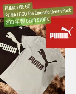 早い者勝ち！最終値下げ！新品 2017年製【PUMA x WE GO別注 エメラルドグリーン パック LOGO Tシャツ 2枚セット Lサイズ】magforlia mij