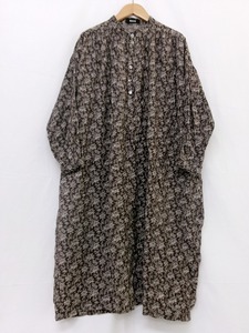 Zucca ズッカ 花柄ワンピース M ZU23FH465 キュプラ60% レーヨン40% ブラウン Floral print dress