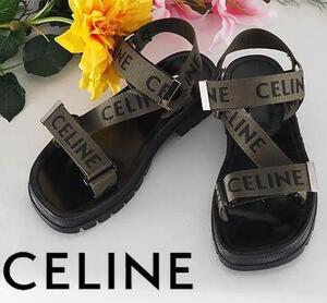 【セール】CELINE サンダル LEO STRAPPY ベルクロ ストラップ