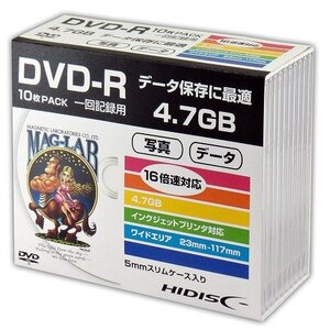 まとめ得 HIDISC DVD-R データ用5mmスリムケース10P HDDR47JNP10SC x [4個] /l