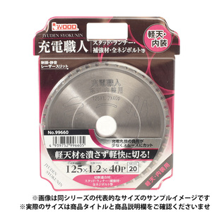 充電式丸鋸用チップソー 充電職人 軽天・内装用 185mm×1.4×54P No.99664 制振・静音・レーザースリット IWOOD アイウッド