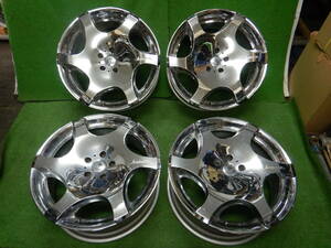 ★Weds Kranze バズレイア メッキ★20×8.5JJ OFF:+44 PCD114.3-5H ハブ径；73mm ガリ傷、汚れ、錆、メッキがれ等あり 4本 MADE IN JAPAN 