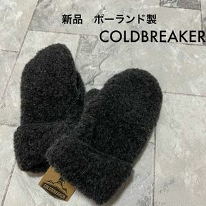 新品 ポーランド製 COLD BREAKER コールドブレーカー ミトン 手袋 グローブ ボア ウール ムートン レディース ブラック サイズXS 玉SS2333