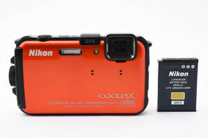 【シャッター&フラッシュOK★】Nikon ニコン COOLPIX AW100 サンシャインオレンジ #M11304