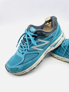 衝撃の1円スタート！1足限定販売！【New Balance ニューバランス】W1040E6/2E 高級ランニングシューズ！水色 jp24cm！8.12