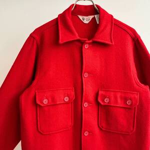 希少《 Mint (ふかふか) / BOY SCOUTS / 40 》70s 極上品【WPL6635 ウールリッチ製 ボーイスカウト 赤 ウール ジャケット ビンテージ 】