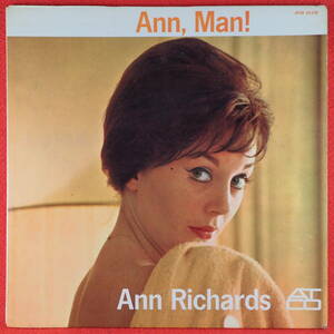 送料無料★神洗浄【家宝級レア★US完オリ★ATCO MONO ハープ】★ANN RICHARDS/ANN,MAN!★Barney Kessel,Jack Sheldon★VOCAL最強★絶世美女