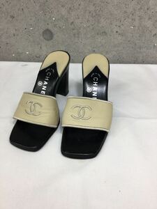 & シャネル　CHANEL 20704 36 90C サンダル　ココマーク　中古品