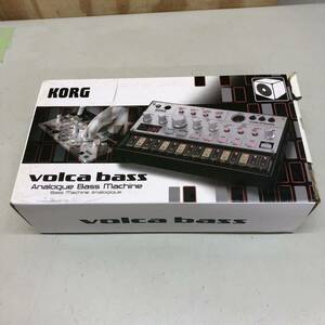 ③ KORG volca bass ベースマシン 中古 通電のみ確認済み 電池漏れ跡有 箱状態悪 現状品 音響機材 リズムマシン 