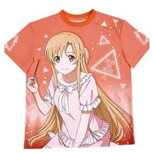 ZZ【アスナ 赤】ソードアート・オンライン アリシゼーション WOW!ART フルカラーTシャツ パジャマ姿 単品 新品 着丈約67cm SAO 半袖