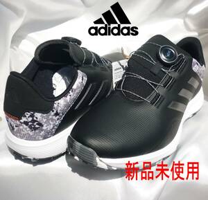 新品未使用◆送料無料◆27.5cm アディダス adidasGOLF ボアダイヤル 黒 メンズ ゴルフシューズ 幅広タイプ スパイクレス