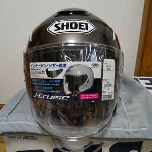 SHOEI　ヘルメット　J-Cruise STOLD TC-11 SILVR/GREY SIZE L 59cm　インナーサンバイザー装備　中古 ショウエイ