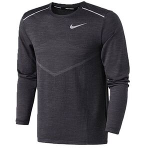 NIKE ナイキ DRY-FIT ドライフィット テックニット ロングTシャツ 長袖 Sサイズ ダークグレー ランニング マラソン 新品未使用