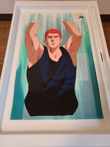 SLAM DUNK　大判　縦長　セル画　直筆背景付き！ サイズ420×270mm 桜木花道　セル画　スラムダンク