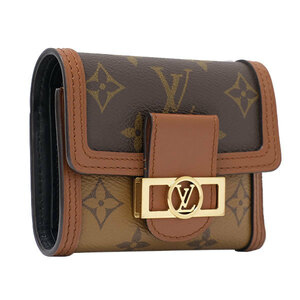 【送料無料】【本物】極美品★LOUIS VUITTON★ルイヴィトン★モノグラムリバース★M68725★ドーフィーヌ コンパクト★財布★ウォレット★