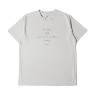 MOUNTAIN RESEARCH マウンテンリサーチ Tシャツ サイズ:L メッセージ ロゴ プリント ポリ クルーネック Tシャツ Sorry Tee グレー