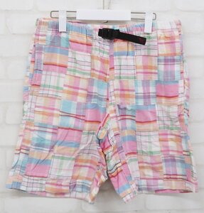 3P0453■グラミチ マドラスチェックパッチワークショーツ GRAMICCI MADRAS PATCHWORK SHORT GK09S-M11