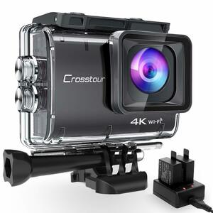 新品・CT9500】4K/50FPS Crosstourアクションカメラ 4K 20MP解像度 Wi-Fi 40M防水 水中カメラ 手ブレ補正 タイムラプス＆ループ録画