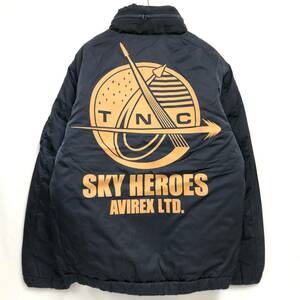 ○★新品 未使用 AVIREX アヴィレックス L ダウン ジャケット SKY HEROES ネイビー