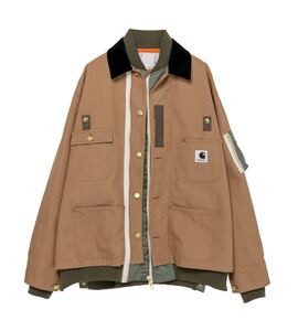 未使用品 23AW sacai×Carhartt WIP Canvas×MA-1 Jacket Michigan Size2 ジャケット ブルゾン コート パーカー ダウン カバーオール