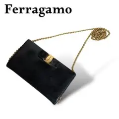 サルヴァトーレフェラガモ Ferragamo チェーンウォレット ヴァラリボン