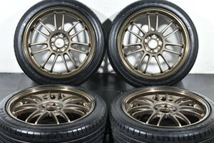 ☆RAYS VOLK RACING RE30 18インチ☆PCD100 7.5J +50☆鍛造品☆グッドイヤー イーグルRVF☆215/45R18☆86 BRZ インプレッサ レガシィ☆