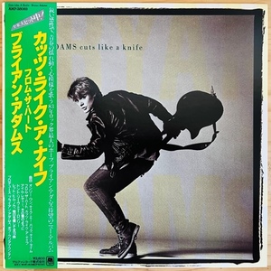 LP■ROCK/BRYAN ADAMS/CUTS LIKE A KNIFE/A&M AMP-28069/国内83年ORIG OBI/帯 美品/ブライアン・アダムス/大ヒット曲多数収録の人気盤！