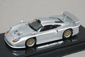 Kyosho 京商 1/64 Porsche ポルシェ 911 GT1 1997 シルバー 06532S