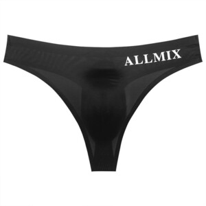 Tバック ビキニブリーフ 下着 メンズ ALLMIX シームレス セクシー ストレッチ 通気性よい 立体感 M ブラック