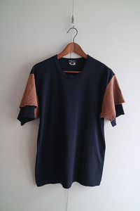 COMME des GARCONS HOMME PLUS コムデギャルソン オム プリュス 半袖Tシャツ メッシュTシャツ ダークネイビー S