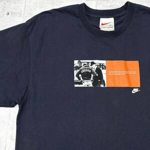 90s NIKE 白タグ OREGON オレゴン Tシャツ 90年代 ナイキ　　オールド ビンテージ フォトプリント 半袖 THE SPIRIT THAT MOVES US 柳10189