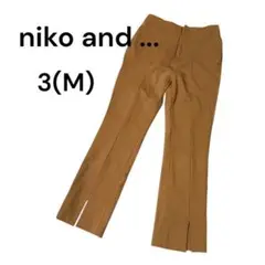 niko and ... ブラウン キレイライン　スラックス パンツ　3(M)