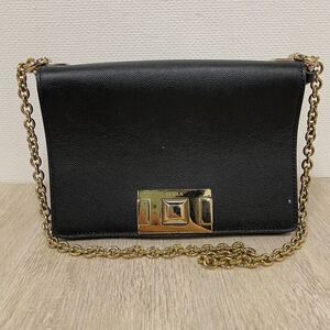 【FURLA】フルラ★ショルダーバッグ クロスボディ チェーン ブラック 12