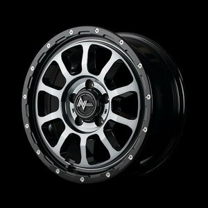 MID NITROPOWER M10 PERSHING S (ブラック/DC +マシニング/ ブラッククリア) ホイール4本セット 16×7.0J 5H PCD114.3 +40