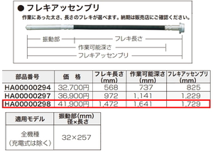 マキタ コンクリートバイブレータ用 フレキアッセンブリ HA00000298 新品