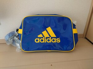 【未使用品・レア物】adidasエナメルバッグ（青×黄色）　ジャイアンツコラボモデル　Z18799